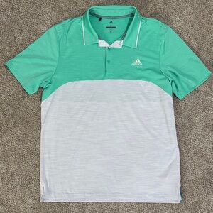 adidas Men's Classic Green & Gray Polo Shirt